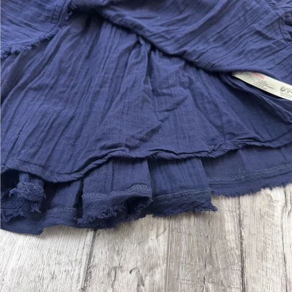 Free People Izi Drop-Waist Mini Dress Color: Eclipse Navy Blue Medium - Picture 5 of 9